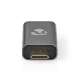 Αντάπτορας Nedis High Speed HDMI με Ethernet mini HDMI αρσενικό σε HDMI θηλυκό με επίχρυσες επαφές σε σκούρο γκρι