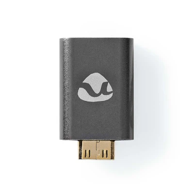 Αντάπτορας Nedis High Speed HDMI με Ethernet mini HDMI αρσενικό σε HDMI θηλυκό με επίχρυσες επαφές σε σκούρο γκρι