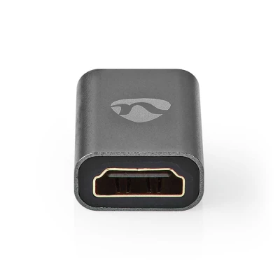 Αντάπτορας Nedis High Speed HDMI με Ethernet mini HDMI αρσενικό σε HDMI θηλυκό με επίχρυσες επαφές σε σκούρο γκρι