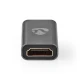Αντάπτορας Nedis High Speed HDMI με Ethernet mini HDMI αρσενικό σε HDMI θηλυκό με επίχρυσες επαφές σε σκούρο γκρι
