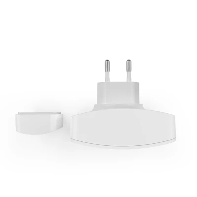 Κουδούνι πόρτας smart plug-in Nedis 233-2899 με Wi-Fi, ενσωματωμένη σειρήνα 88dB και μπουτόν, λευκό