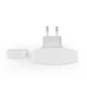Κουδούνι πόρτας smart plug-in Nedis 233-2899 με Wi-Fi, ενσωματωμένη σειρήνα 88dB και μπουτόν, λευκό