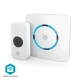 Κουδούνι πόρτας smart plug-in Nedis 233-2899 με Wi-Fi, ενσωματωμένη σειρήνα 88dB και μπουτόν, λευκό