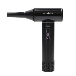 Ασύρματος turbo φυσητήρας Nedis 170W με 3 επίπεδα ταχύτητας, οθόνη LED και φόρτιση USB-C σε μαύρο χρώμα