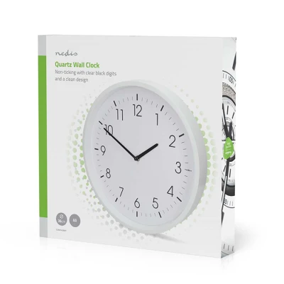 Ρολόι τοίχου Nedis 233-2906 αναλογικό quartz 36cm με αθόρυβη λειτουργία και μεγάλους αριθμούς σε λευκό χρώμα Ρολόι τοίχου Nedis 233-2906 αναλογικό quartz 36cm με αθόρυβη λειτουργία και μεγάλους αριθμούς σε λευκό χρώμα
