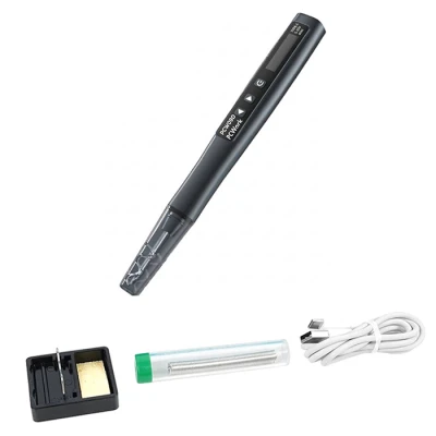 Κολλητήρι PCWork PCW09D με τροφοδοσία USB-C 40W, γρήγορη προθέρμανση 6 δευτερολέπτων, OLED οθόνη και auto-sleep, μαύρο Κολλητήρι PCWork PCW09D με τροφοδοσία USB-C 40W, γρήγορη προθέρμανση 6 δευτερολέπτων, OLED οθόνη και auto-sleep, μαύρο