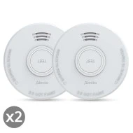 Φωτοηλεκτρικός ανιχνευτής καπνού ALECTO SD110  με σειρήνα 85dB και ειδοποίηση χαμηλής μπαταρίας, σε συσκευασία 2 τεμαχίων.