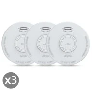Φωτοηλεκτρικός ανιχνευτής καπνού ALECTO SD110 με σειρήνα 85dB και ειδοποίηση χαμηλής μπαταρίας, σε συσκευασία 3 τεμαχίων.