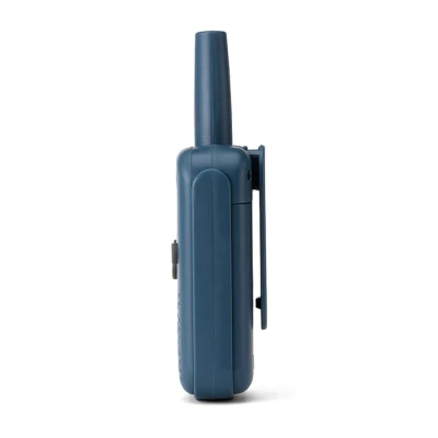 Ασύρματο walkie talkie Alecto FR10BU με εμβέλεια έως 6 km, 8 κανάλια, λειτουργία VOX και επαναφορτιζόμενη μπαταρία σε μπλε χρώμα