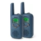 Ασύρματο walkie talkie Alecto FR10BU με εμβέλεια έως 6 km, 8 κανάλια, λειτουργία VOX και επαναφορτιζόμενη μπαταρία σε μπλε χρώμα