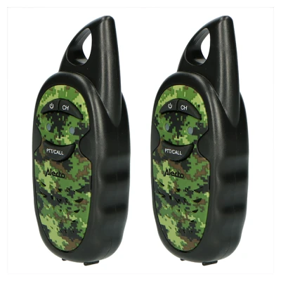 Σετ 2 παιδικών walkie-talkie Alecto FR05CAMO παραλλαγής με εμβέλεια έως 3 km και 3 κανάλια