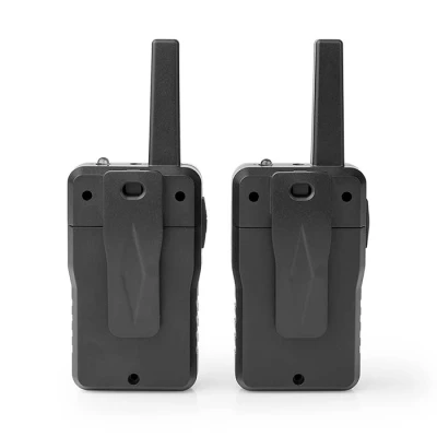 Walkie talkie Alecto FR200BK με εμβέλεια έως 10 km, 8 κανάλια, λειτουργία VOX, οθόνη 1.3" και βάση φόρτισης