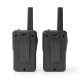 Walkie talkie Alecto FR200BK με εμβέλεια έως 10 km, 8 κανάλια, λειτουργία VOX, οθόνη 1.3" και βάση φόρτισης