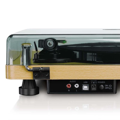 Πικάπ Lenco L-30 με μετατροπή MP3, θύρα USB, ενσωματωμένο προενισχυτή και αυτόματη διακοπή σε καφέ χρώμα