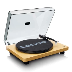 Πικάπ Lenco L-30 με μετατροπή MP3, θύρα USB, ενσωματωμένο προενισχυτή και αυτόματη διακοπή σε καφέ χρώμα