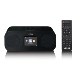 Ραδιόφωνο internet Lenco DIR-121 με DAB+, FM, Bluetooth 5.3 και έγχρωμη οθόνη TFT LCD 2.4" σε μαύρο χρώμα