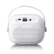 Ηχείο Bluetooth Lenco BTC-020 με ασύρματο μικρόφωνο καραόκε, RGB φωτισμό, Bluetooth 5.3 και λευκό χρώμα
