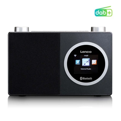 Επιτραπέζιο internet ραδιόφωνο Lenco DIR-70BK με Bluetooth, Wi-Fi, FM/DAB+, έγχρωμη οθόνη TFT LCD 2.4" και ξυπνητήρι
