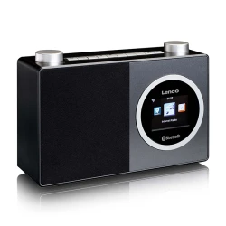 Επιτραπέζιο internet ραδιόφωνο Lenco DIR-70BK με Bluetooth, Wi-Fi, FM/DAB+, έγχρωμη οθόνη TFT LCD 2.4" και ξυπνητήρι