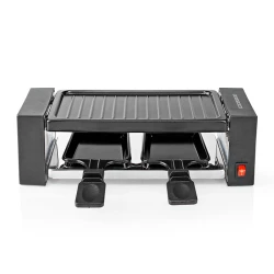 Ηλεκτρική ψηστιέρα raclette Melissa 248-0009 400W με αντικολλητική πλάκα grill, 2 τηγάνια και 2 ξύλινες σπάτουλες