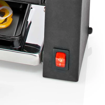 Ηλεκτρική ψηστιέρα raclette Melissa 248-0009 400W με αντικολλητική πλάκα grill, 2 τηγάνια και 2 ξύλινες σπάτουλες
