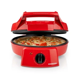 Παρασκευαστής πίτσας Nedis 248-0010 30cm 1800W με ρυθμιζόμενο θερμοστάτη και λειτουργία ανοίγματος 180°