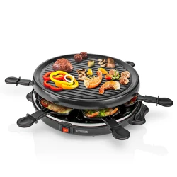 Ηλεκτρική ψηστιέρα raclette Melissa 248-0011 800W με αντικολλητική πλάκα 29 cm και 6 τηγανάκια