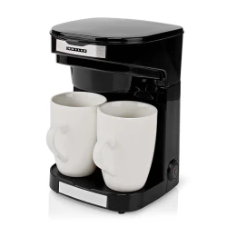 Καφετιέρα φίλτρου Butler 248-0015 0.25L 450W με 2 πορσελάνινα φλιτζάνια, αυτόματη απενεργοποίηση και μαύρο χρώμα