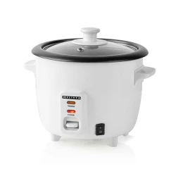 Βραστήρας ρυζιού Melissa 248-0016 0.6L 300W με δοχείο ατμού, λειτουργία διατήρησης θερμοκρασίας και λευκό χρώμα
