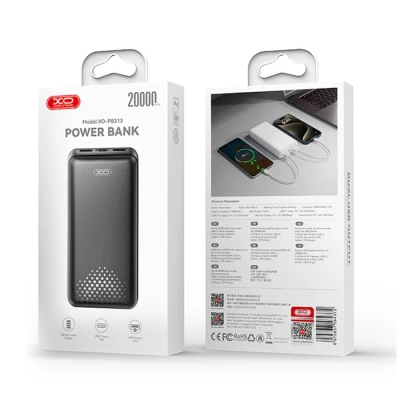 Powerbank 20.000 mAh με 2x USB-A και USB-C, 10W, μαύρο