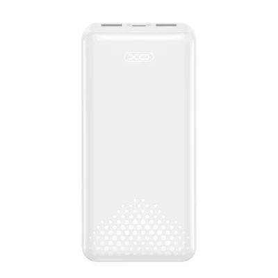 Powerbank 20.000 mAh με 3 θύρες USB, 2x USB-A και USB-C, σε λευκό χρώμα Powerbank 20.000 mAh με 3 θύρες USB, 2x USB-A και USB-C, σε λευκό χρώμα