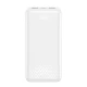 Powerbank 20.000 mAh με 3 θύρες USB, 2x USB-A και USB-C, σε λευκό χρώμα Powerbank 20.000 mAh με 3 θύρες USB, 2x USB-A και USB-C, σε λευκό χρώμα