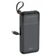 Power Bank 10000mAh XO PR278 με 4 ενσωματωμένα καλώδια 1xUSB-Α, 1xUSB Type-C + 1xMicro USB + 1xLightning 71x20x145.5mm