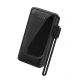 Powerbank 10.000mAh 22.5W με 2 θύρες USB-A και USB-C, ενσωματωμένο καλώδιο Type-C, πρίζα AC και LED οθόνη, μαύρο, 249-0112