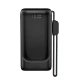 Powerbank 10.000mAh 22.5W με 2 θύρες USB-A και USB-C, ενσωματωμένο καλώδιο Type-C, πρίζα AC και LED οθόνη, μαύρο, 249-0112