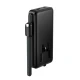 Powerbank 10.000mAh 22.5W με 2 θύρες USB-A και USB-C, ενσωματωμένο καλώδιο Type-C, πρίζα AC και LED οθόνη, μαύρο, 249-0112