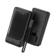 Powerbank 10.000mAh 22.5W με 2 θύρες USB-A και USB-C, ενσωματωμένο καλώδιο Type-C, πρίζα AC και LED οθόνη, μαύρο, 249-0112