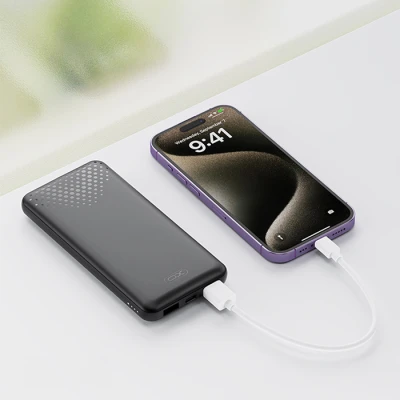 Powerbank 10.000 mAh με 2x USB-A και USB-C, 10W, σε μαύρο χρώμα