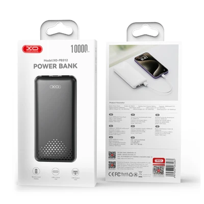 Powerbank 10.000 mAh με 2x USB-A και USB-C, 10W, σε μαύρο χρώμα
