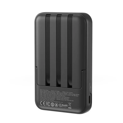 Power Bank 10000mAh με 3 ενσωματωμένα καλώδια (USB-A, USB-C, LIGHTNING) και δυνατότητα ασύρματης φόρτισης Power Bank 10000mAh με 3 ενσωματωμένα καλώδια (USB-A, USB-C, LIGHTNING) και δυνατότητα ασύρματης φόρτισης