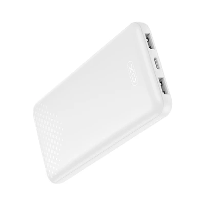 Powerbank 10.000 mAh με 3 θύρες USB-A και USB-C 10W σε λευκό χρώμα