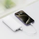 Powerbank 10.000 mAh με 3 θύρες USB-A και USB-C 10W σε λευκό χρώμα