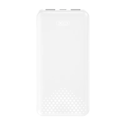 Powerbank 10.000 mAh με 3 θύρες USB-A και USB-C 10W σε λευκό χρώμα