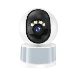 Wi-Fi κάμερα εσωτερικού χώρου 3MP με λειτουργία pan/tilt, AI ανίχνευση ανθρώπων και κατοικίδιων και LED φωτισμό σε λευκό χρώμα