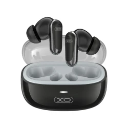 Bluetooth ασύρματα ακουστικά handsfree in-ear με ακύρωση θορύβου ANC και θήκη φόρτισης, μαύρα