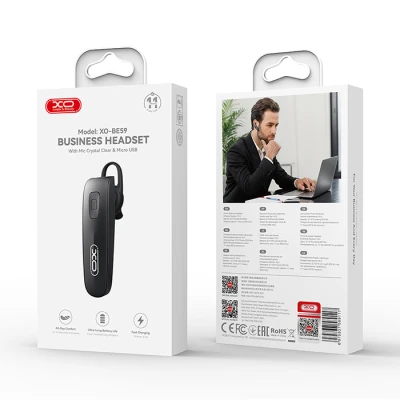 Ακουστικό in-ear Bluetooth 5.3 με κλιπ αυτιού, IPX4, μαύρο