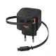 Φορτιστής XO L165 με θύρα USB-A και ενσωματωμένο καλώδιο Type-C 20W μαύρος
