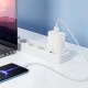 Universal φορτιστής 120W XO L164 με 1 έξοδο USB-A και αποσπώμενο καλώδιο USB-A - USB type-C λευκός