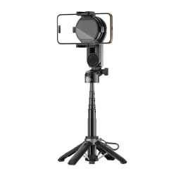 Βάση κινητού 4 σε 1 Bluetooth selfie stick με τρίποδο, αποσπώμενο τηλεχειριστήριο, 2 επαναφορτιζόμενα φώτα και μαγνητική τοποθέτηση