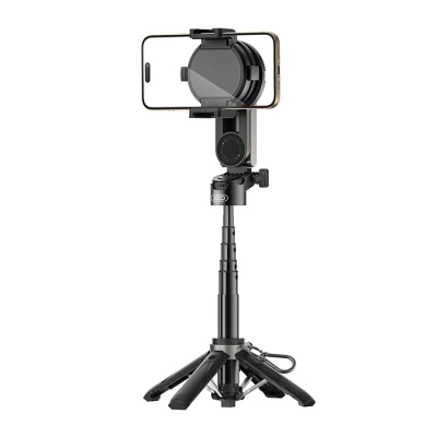 Βάση κινητού 4 σε 1 Bluetooth selfie stick με τρίποδο, αποσπώμενο τηλεχειριστήριο, 2 επαναφορτιζόμενα φώτα και μαγνητική τοποθέτηση